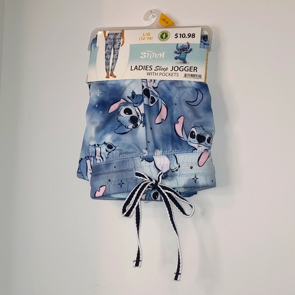 NWT Disney Stitch Ladies Sleep Jogger With Pockets Size L (12-14) - Picture 3 of 5